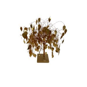 Vintage Twisted Copper Dream Tree Coaster Company of America Tinsel Leaves 10”